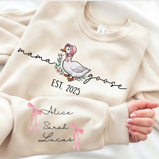 Custom Mama Goose Sweatshirt, Mama Silly Goose Shirt, Vintage Mama Goose Sweatshirt, Happy Mother's Day