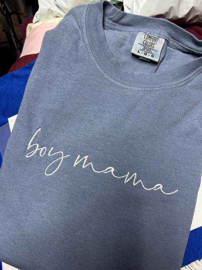 Boy Mama Embroidered Shirts, Boy Mama Shirts, Mother's Day Gift, Gifts for Mom