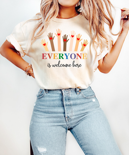 Idaho teacher shirt everyone is welcome here Sweatshirt, inclusion and equality t shirt, protest and resist t shirt, idaho teacher t shirt