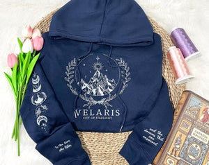 Velaris Embroidered Shirt,Velaris City Of Starlight Embroidered Sweatshirt,The Night Court Shirt,SJM sweater,City of Starlight,ACOTAR Shirt