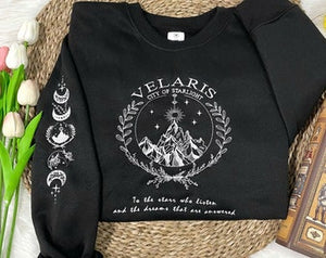 Velaris Embroidered Shirt,Velaris City Of Starlight Embroidered Sweatshirt,The Night Court Shirt,SJM sweater,City of Starlight,ACOTAR Shirt