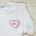 Personalized Couples Gift, Custom Embroidered Sweatshirt, Embroidered Crewneck, Custom Heart Sweatshirt, Initials