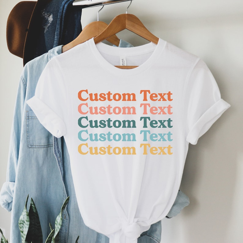 Retro Custom Shirt, Custom Shirts, Custom T-shirt, Personalized T-shirt, Personalized Shirt, Custom Printing T-shirts