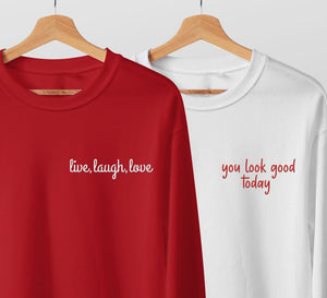 Custom Embroidered Sweatshirt, Customized Embroidery Sweatshirt, Matching Crewneck Sweatshirt, Personalized Embroidered Crewneck