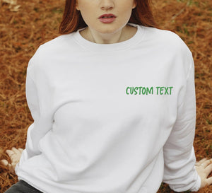 Custom Embroidered Sweatshirt, Customized Embroidery Sweatshirt, Matching Crewneck Sweatshirt, Personalized Embroidered Crewneck