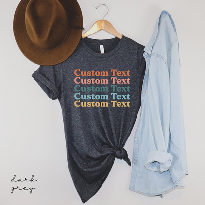 Retro Custom Shirt, Custom Shirts, Custom T-shirt, Personalized T-shirt, Personalized Shirt, Custom Printing T-shirts