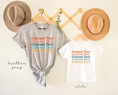 Retro Custom Shirt, Custom Shirts, Custom T-shirt, Personalized T-shirt, Personalized Shirt, Custom Printing T-shirts
