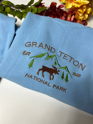 Custom Your National Park Embroidered Crewneck-embroidered Crewneck-National Park Sweatshirt