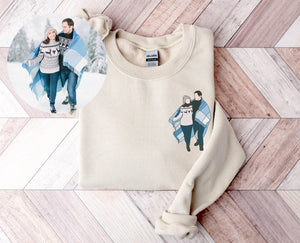 Photo Portrait Hoodie, Custom Couple Portrait, Custom Photo, Custom Portrait, Custom Family Portrait, Personalized Gifts, Custom Gift, Gifts