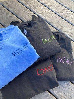 Custom one of a kind handwriting embroidered gifts for mom unique gifts for grandma grandpa keepsake memory birthday father dad anniversary