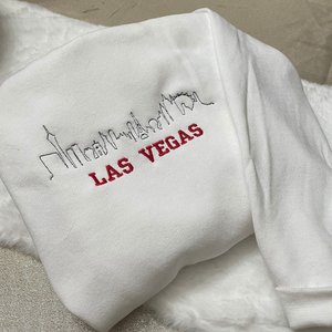 Las Vegas Embroidered Sweatshirt - Custom City Crewneck Embroidered