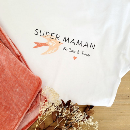 Gepersonaliseerde super moeder t-shirt/Moederdag t-shirt/Moederdag t-shirt/super moeder t-shirt/moeder cadeau/Moederdag/moeder