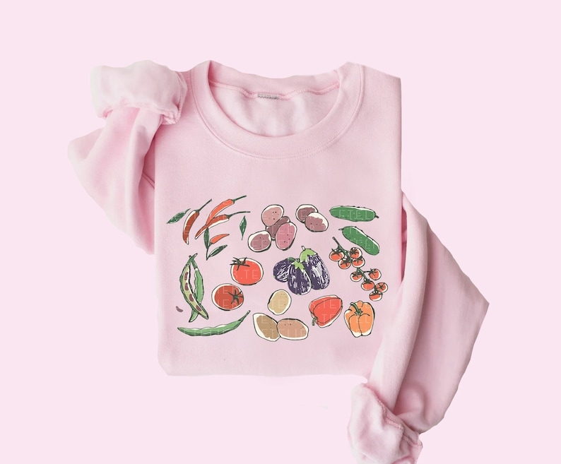 Garden Vegetables Sweatshirt Gift For Gardener Garden Lover Gift Farmer Sweatshirt Farm Life Farm Fresh Vegetables Vegan Gift For Her