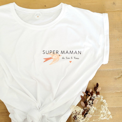 Gepersonaliseerde super moeder t-shirt/Moederdag t-shirt/Moederdag t-shirt/super moeder t-shirt/moeder cadeau/Moederdag/moeder