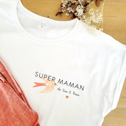Gepersonaliseerde super moeder t-shirt/Moederdag t-shirt/Moederdag t-shirt/super moeder t-shirt/moeder cadeau/Moederdag/moeder