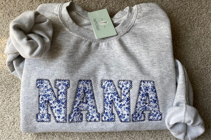 Personalized Embroidered Sweatshirt, Gift for Mom, Gift for Grandparents