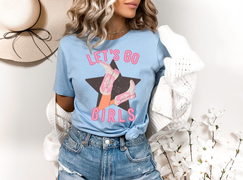 Let's Go Girls Child Shirt, Kids Graphic Tee, Rodeo Graphic Tee, Young Cowgirl Shirt, Kids Country Fashion, Children's Western Shirt