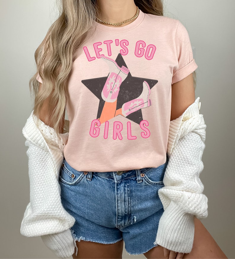 Let's Go Girls Child Shirt, Kids Graphic Tee, Rodeo Graphic Tee, Young Cowgirl Shirt, Kids Country Fashion, Children's Western Shirt