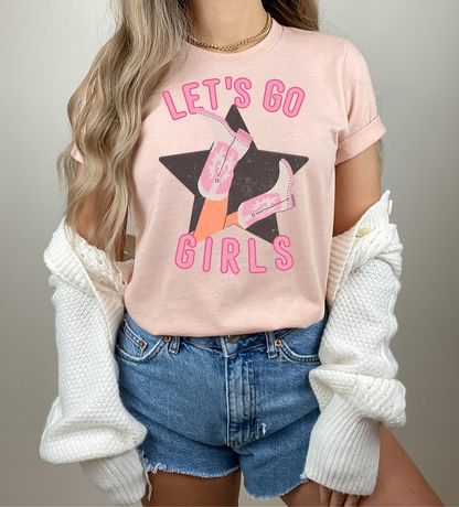 Let's Go Girls Child Shirt, Kids Graphic Tee, Rodeo Graphic Tee, Young Cowgirl Shirt, Kids Country Fashion, Children's Western Shirt
