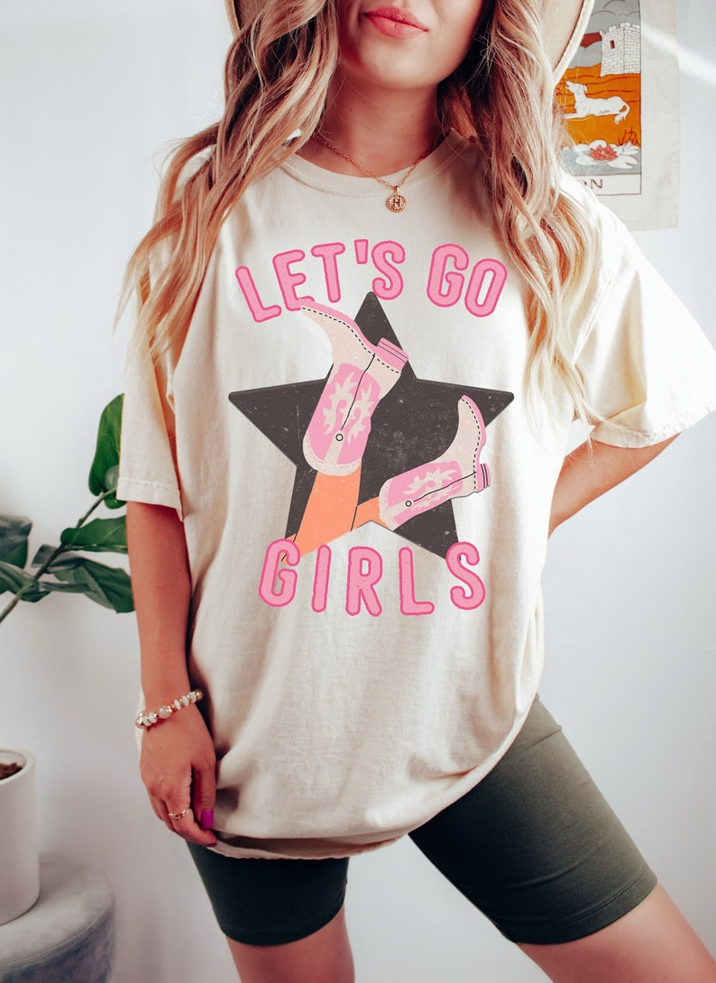Let's Go Girls Child Shirt, Kids Graphic Tee, Rodeo Graphic Tee, Young Cowgirl Shirt, Kids Country Fashion, Children's Western Shirt
