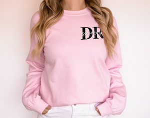 Embroidered Doctor Custom Sweatshirt | PHD New Medical School Doctor DR Graduation T Shirt Gift