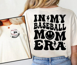 In My Baseball Mama Era Shirt, Baseball Mom Shirt, Baseball Mama Shirt, Baseball Lover, Game Day, Mom Shirt, Sport Mom Shirt, Gift For Mom