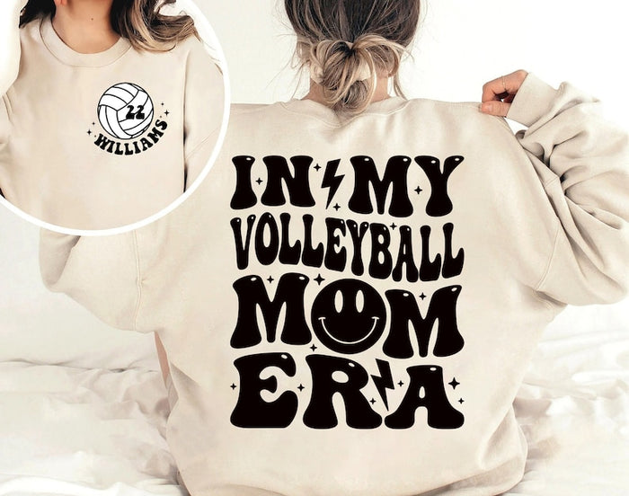 Custom Volleyball Shirt, Personalized Volleyball Shirt, Game Day Volleyball Hoodie, In My Volleyball Mom Era Shirt, Matching Team Volleyball