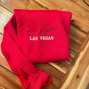 Las Vegas Embroidered Sweatshirt - Custom City Crewneck Embroidered