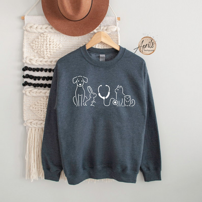 Veterinarian Sweatshirt, Veterinarian Hoodie, Vet Sweatshirt, Vet School Hoodie, Animal Doctor Gift, Veterinarian Gift, Pet Doctor Gift