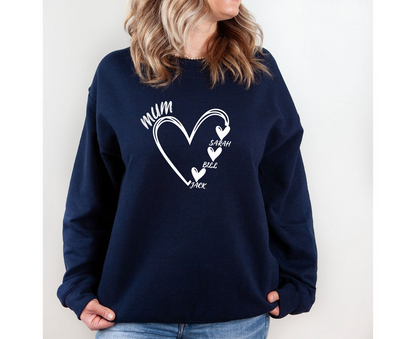 Sweatshirt mama hart, custom mama trui, cadeau mama to be, oma cadeaus, oppas trui, moederdagcadeau, verjaardagscadeau mama, top mama