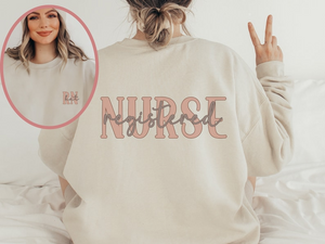 Personalized Registered Nurse Sweatshirt, Personalized RN Sweatshirt, Custom Registered Nurse Gifts, Registered Nurse Graduation Gift