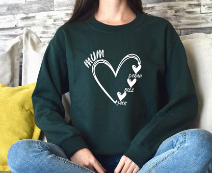 Sweatshirt mama hart, custom mama trui, cadeau mama to be, oma cadeaus, oppas trui, moederdagcadeau, verjaardagscadeau mama, top mama