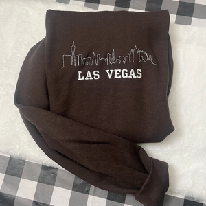 Las Vegas Embroidered Sweatshirt - Custom City Crewneck Embroidered