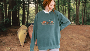 Respect Local Wildlife Embroidered Sweatshirt, Protect National Parks, Camping Outdoors Granola Girl Sweatshirt, Environmental Sweatshirt