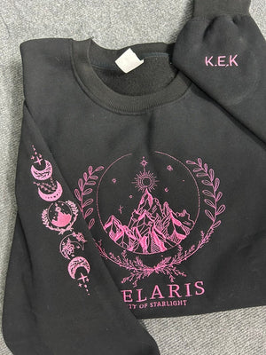 Velaris Embroidered Shirt,Velaris City Of Starlight Embroidered Sweatshirt,The Night Court Shirt,SJM sweater,City of Starlight,ACOTAR Shirt