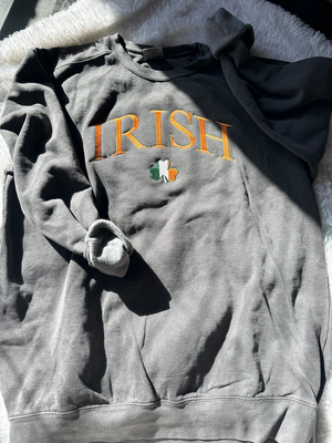 EMBROIDERED IRISH Sweatshirt Embroidered Sweatshirt St Patrick Sweatshirt Lucky Sweatshirt