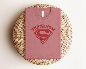 Embroidery Super Mom Mother's Day shirt, Super Mama embroidery sweatshirt, Mother's Day embroidery shirt, embroidery mom gift