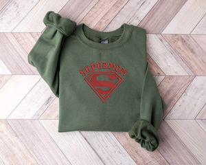 Embroidery Super Mom Mother's Day shirt, Super Mama embroidery sweatshirt, Mother's Day embroidery shirt, embroidery mom gift