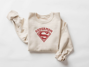 Embroidery Super Mom Mother's Day shirt, Super Mama embroidery sweatshirt, Mother's Day embroidery shirt, embroidery mom gift