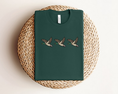 Embroidered Duck Sweatshirt, Animal Lover Sweatshirt, Embroidery Hoodie Crewneck, Embroidered Gift, Christmas Sweater, Duck Sweatshirt
