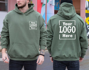 Custom Logo Sweatshirt, Your Business Logo or Brand Logo, Front and Back Logo Hoodie, Your Design Here, Team Logo Shirt, Company Logo Gifts