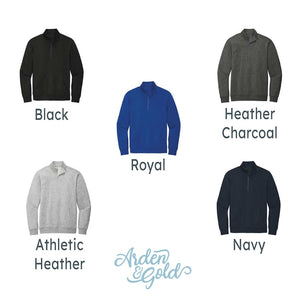 Quarter Zip Custom Logo Sweatshirt, Monogram Pullover Fleece, Personalized Gifts, Embroidered Sweatshirt, Personalized Gift CUSTOM Logo