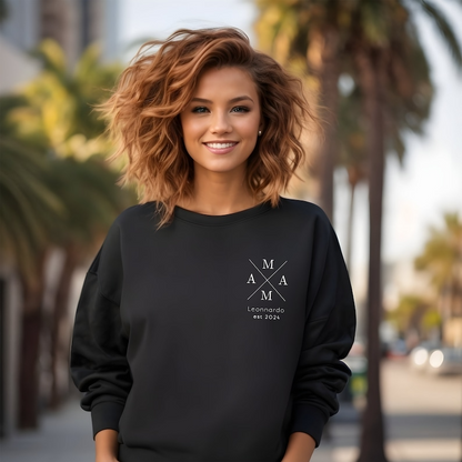 Moeder hoodie gepersonaliseerd met naam en jaar, moeder t-shirt cadeau, aanstaande moeder aankondiging, Moederdag, moeder trui
