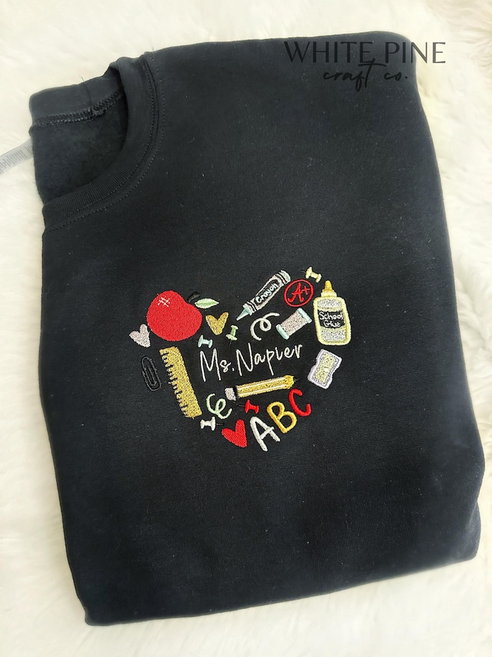 Teacher Sweatshirt | Teacher | Teacher Gift | Teacher Appreciation | Embroidered Teacher Sweatshirt