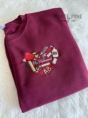 Teacher Sweatshirt | Teacher | Teacher Gift | Teacher Appreciation | Embroidered Teacher Sweatshirt