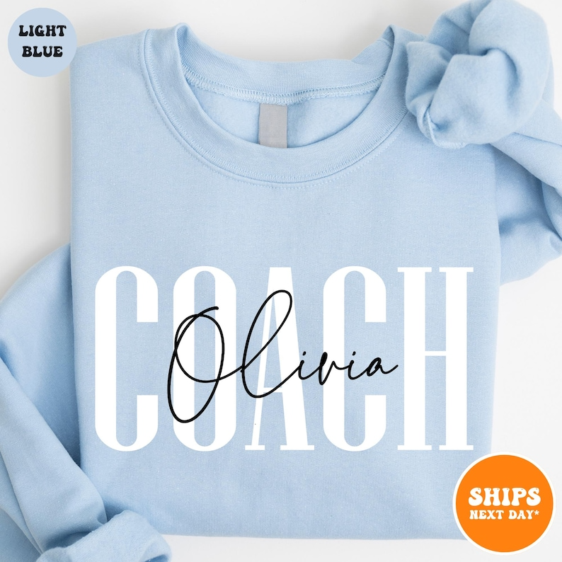 Personalized Coach Sweatshirt | Custom Coach Gift | Cheer Coach Shirt | Coach Name Shirt | Coach Game Day Shirt | Team Gift | Coach Shirt