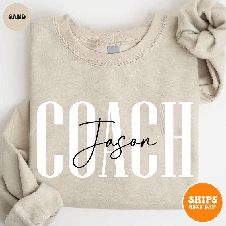 Personalized Coach Sweatshirt | Custom Coach Gift | Cheer Coach Shirt | Coach Name Shirt | Coach Game Day Shirt | Team Gift | Coach Shirt