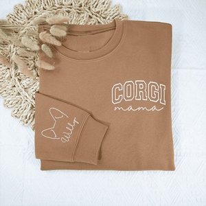 Embroidery Corgi Mama Sweatshirt, Embroidered Corgi Mom Sweatshirt, Corgi Gift, Dog Gifts, Personalized Dog Shirt,Dog Breeds