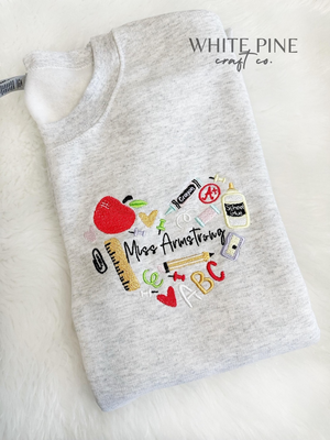 Teacher Sweatshirt | Teacher | Teacher Gift | Teacher Appreciation | Embroidered Teacher Sweatshirt