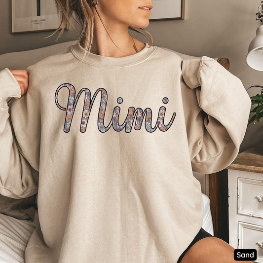 Floral Mimi Sweatshirt, Cute Grandmother Sweatshirt, Mother's Day Gift, Mimi Shirt, Gift for Her, Cute Mimi Sweatshirt, New Mimi Gift